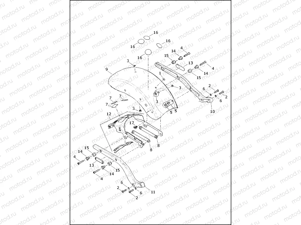 FENDERS AND SUPPORTS, REAR - FLSB