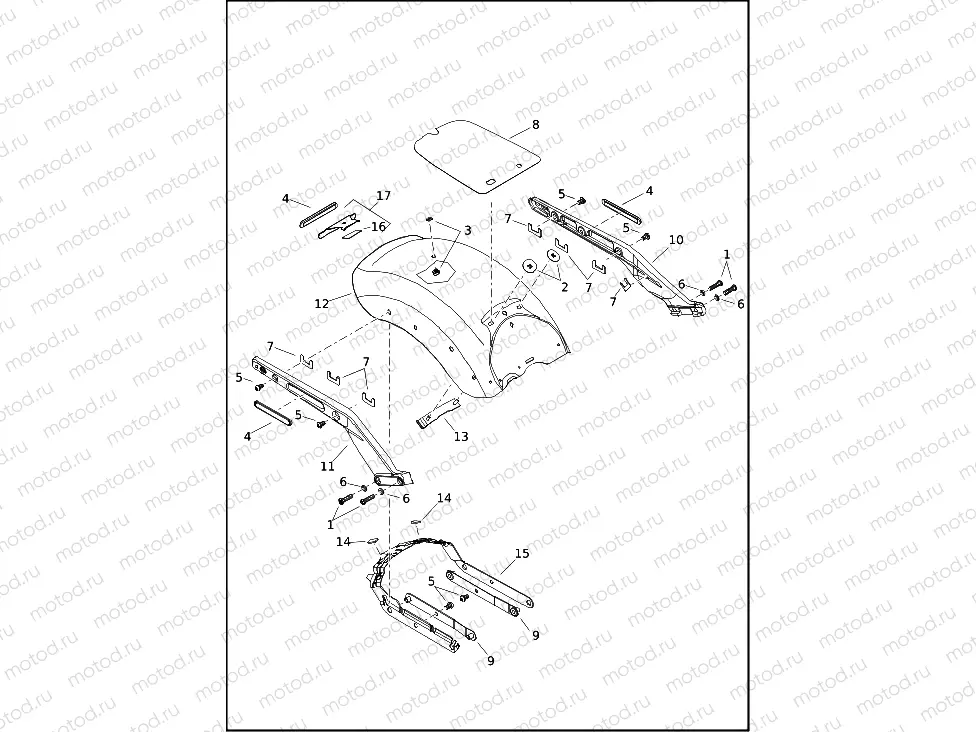 FENDERS AND SUPPORTS, REAR - FXBRS