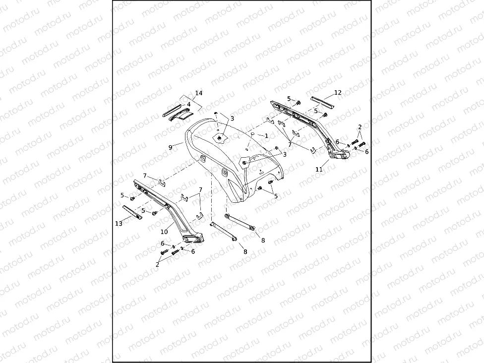 FENDERS AND SUPPORTS, REAR - FXFBS