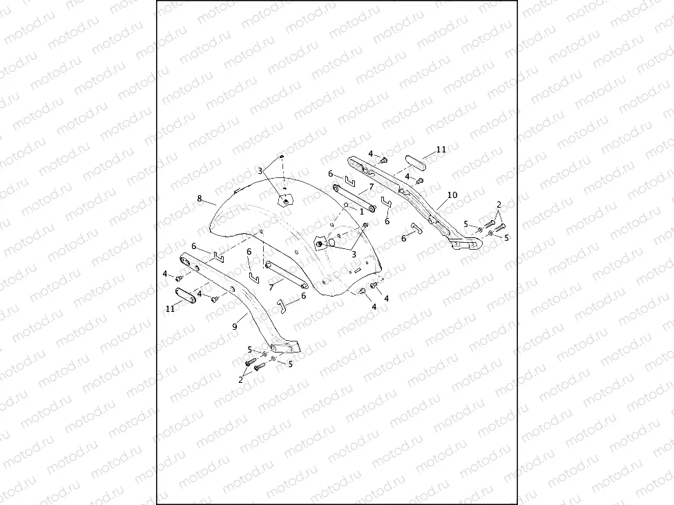 FENDERS AND SUPPORTS, REAR - FXLR