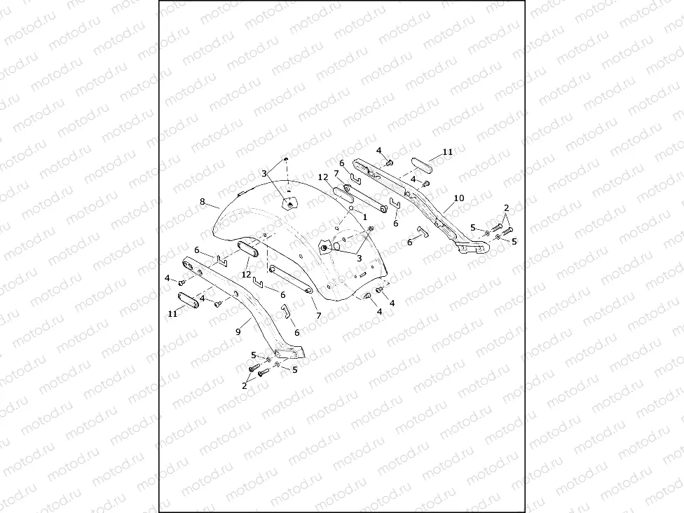 FENDERS AND SUPPORTS, REAR - FXLR, FXLRS