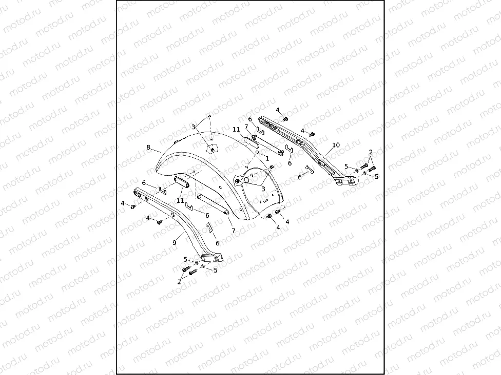 FENDERS AND SUPPORTS, REAR - FXLR, FXLRS