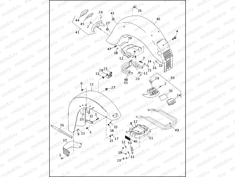 FENDERS & BUMPERS - FLHTP (1 OF 2)