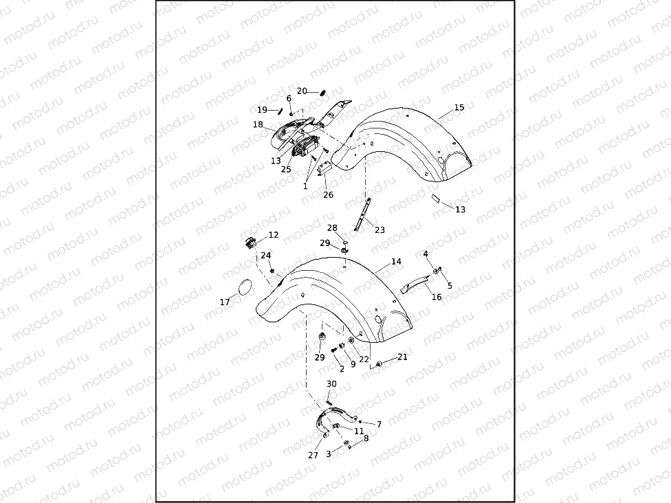 FENDERS, REAR (1 OF 2)