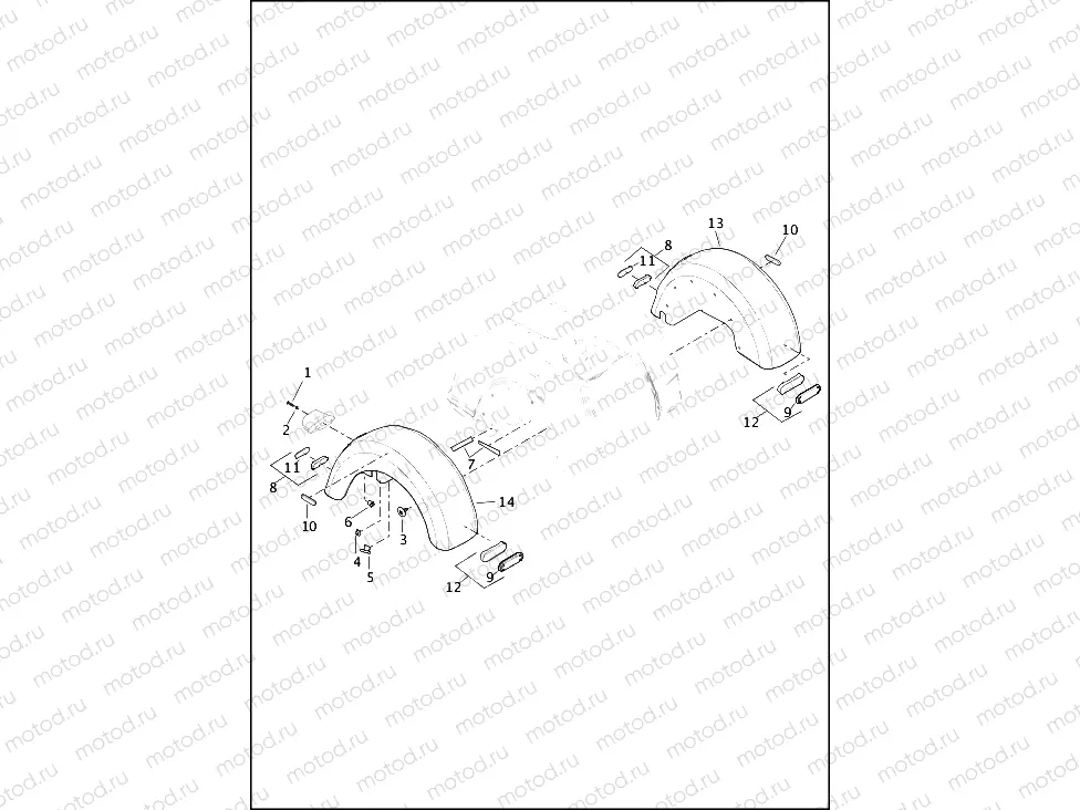 FENDERS, REAR - FLHTCUTG