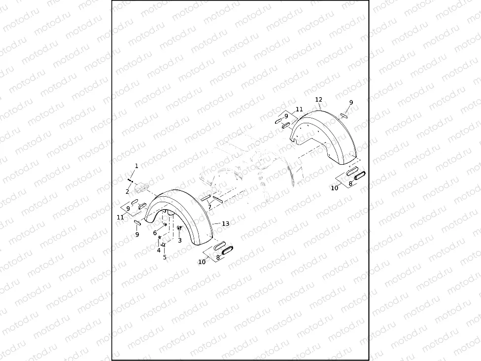 FENDERS, REAR - FLHTCUTG