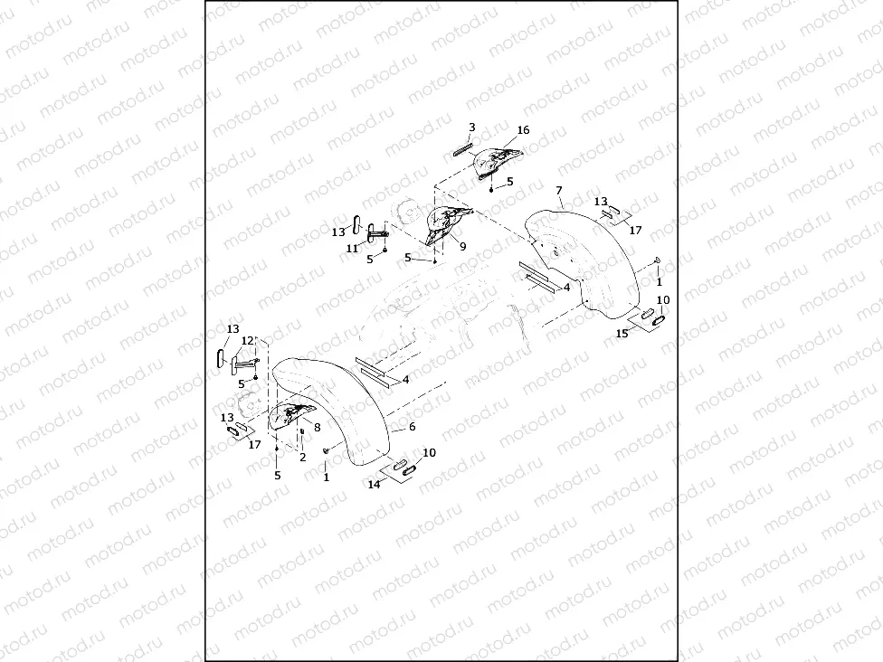 FENDERS, REAR - FLRT, FLTRT