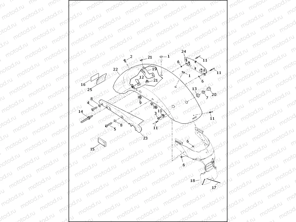 FENDERS, REAR - XL1200C