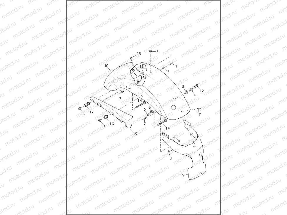 FENDERS, REAR - XL1200T