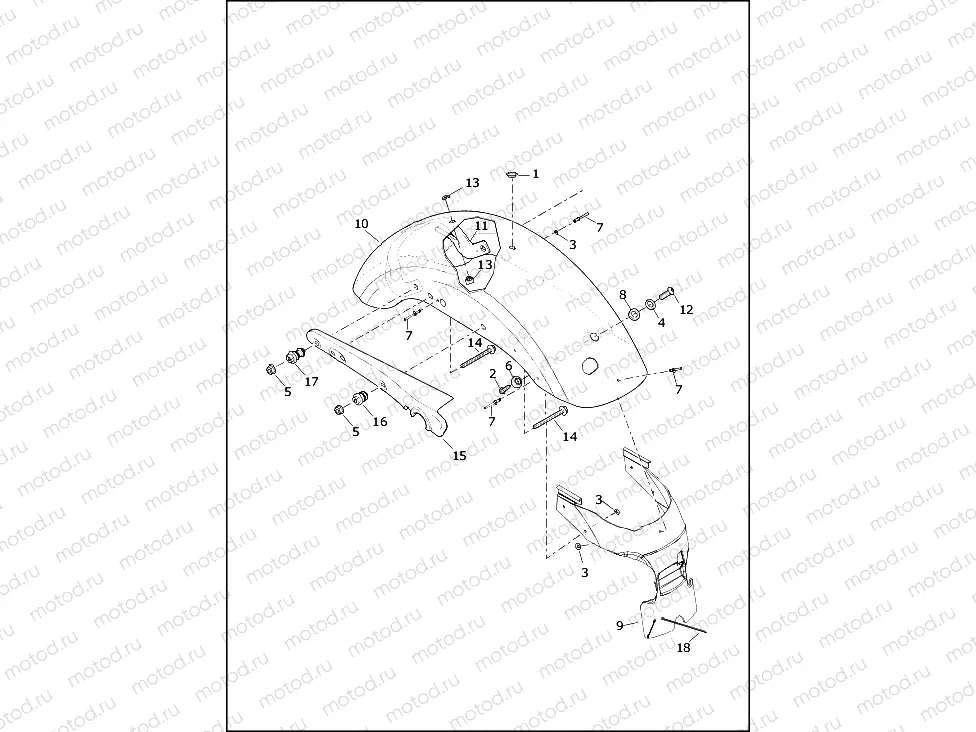 FENDERS, REAR - XL1200T