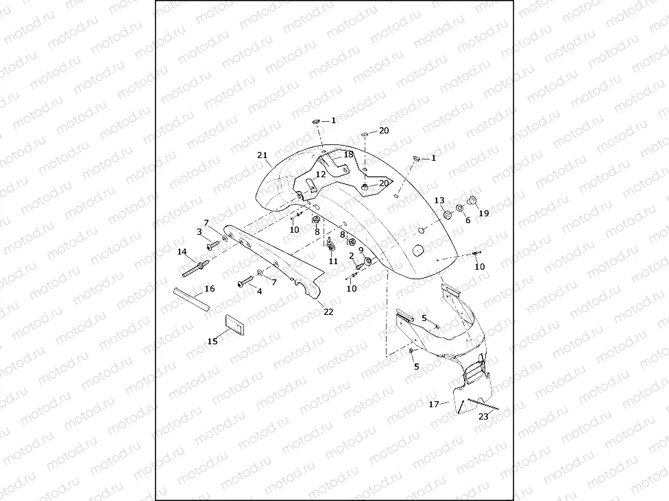 FENDERS, REAR - XL883L