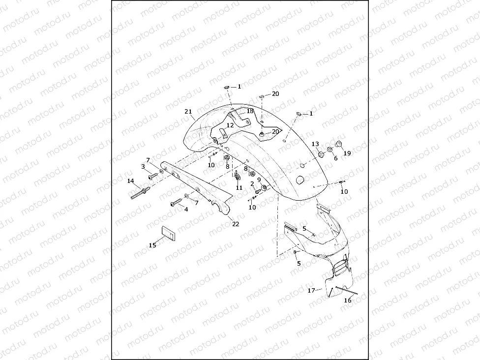 FENDERS, REAR - XL883L