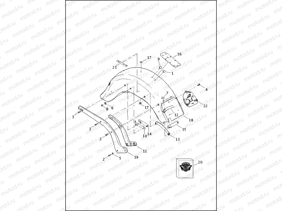 FENDERS & SUPPORTS, REAR - FLSTF & FLSTFB