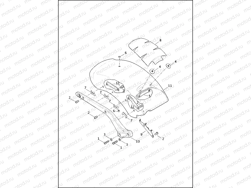 FENDERS & SUPPORTS, REAR - FXSB
