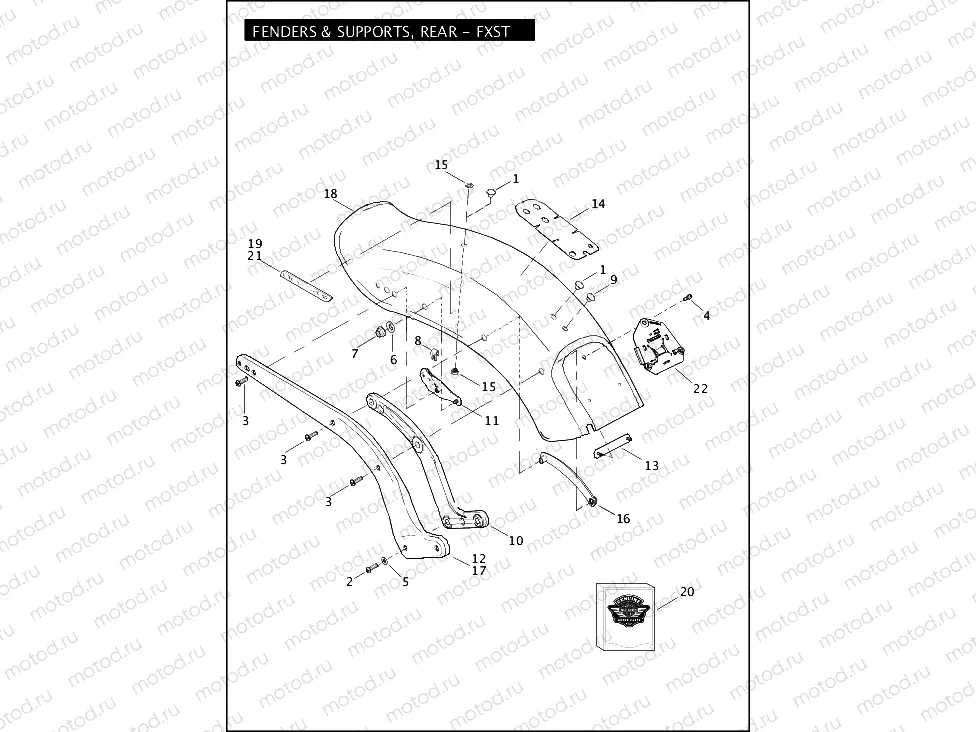 FENDERS & SUPPORTS, REAR - FXST