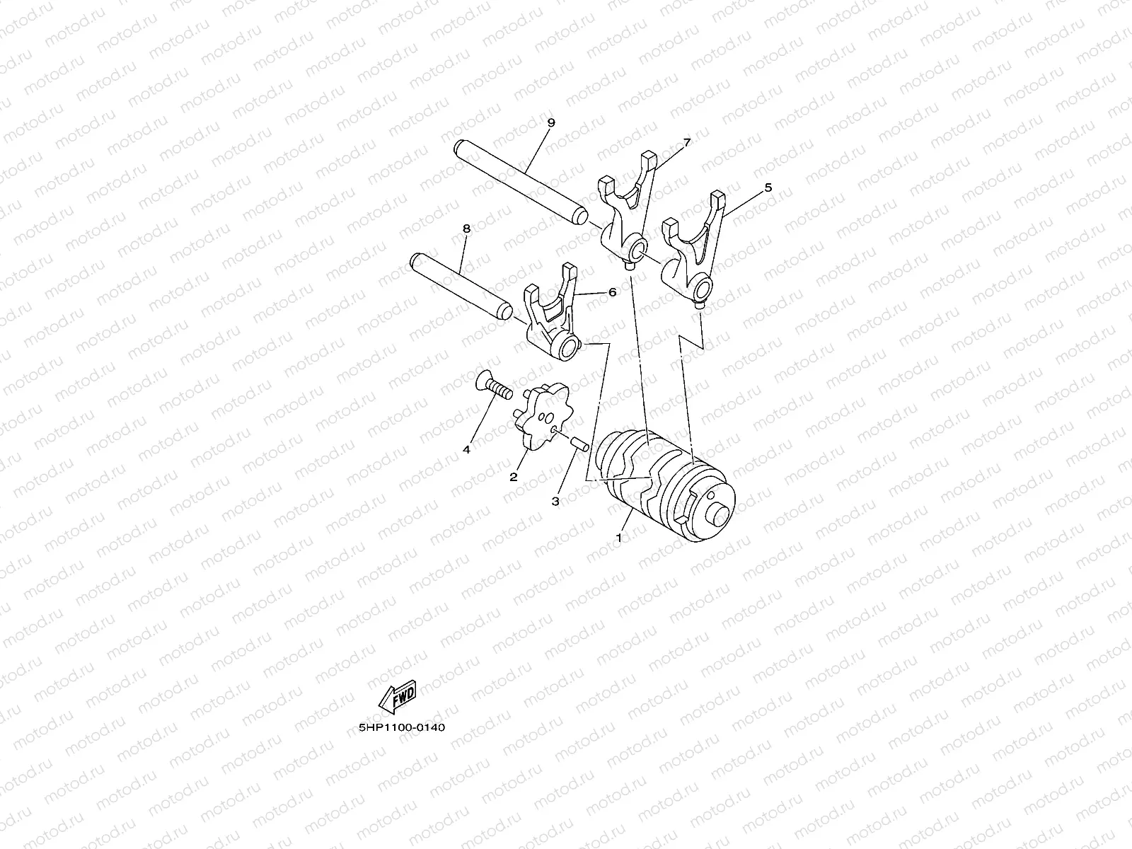 FIG. 15 SHIFT CAM & FORK
