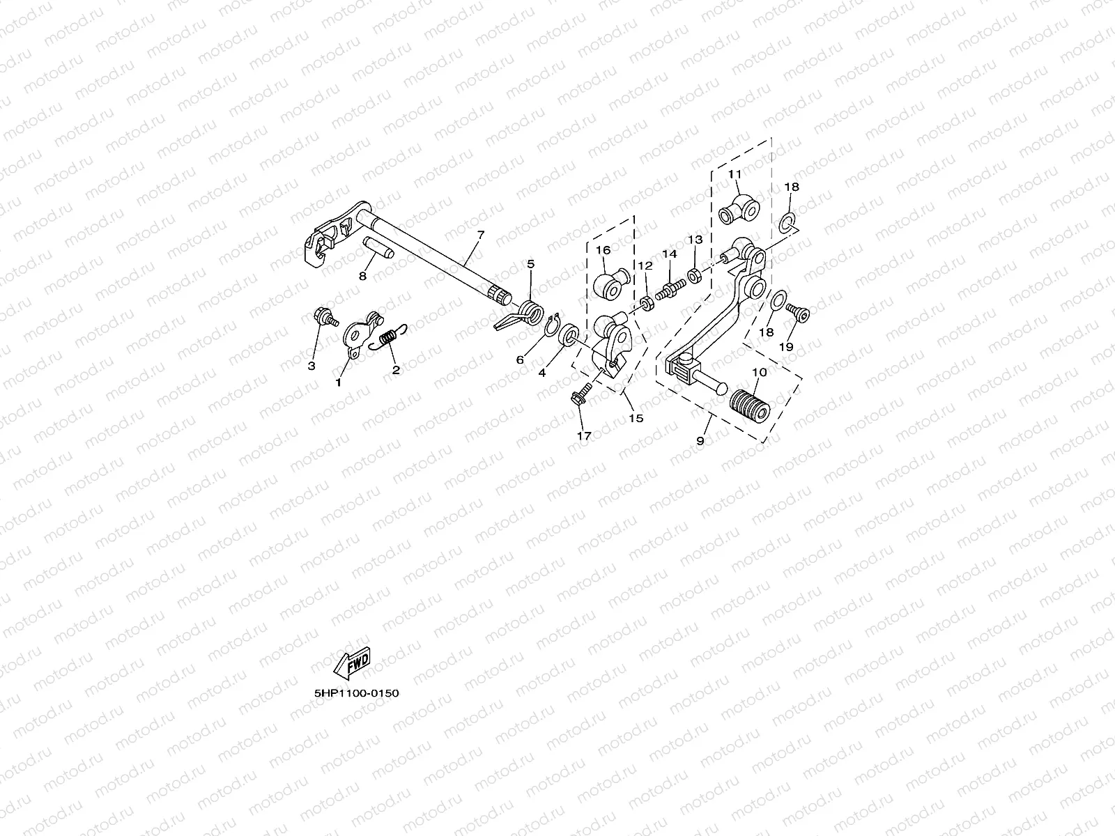 FIG. 16 SHIFT SHAFT