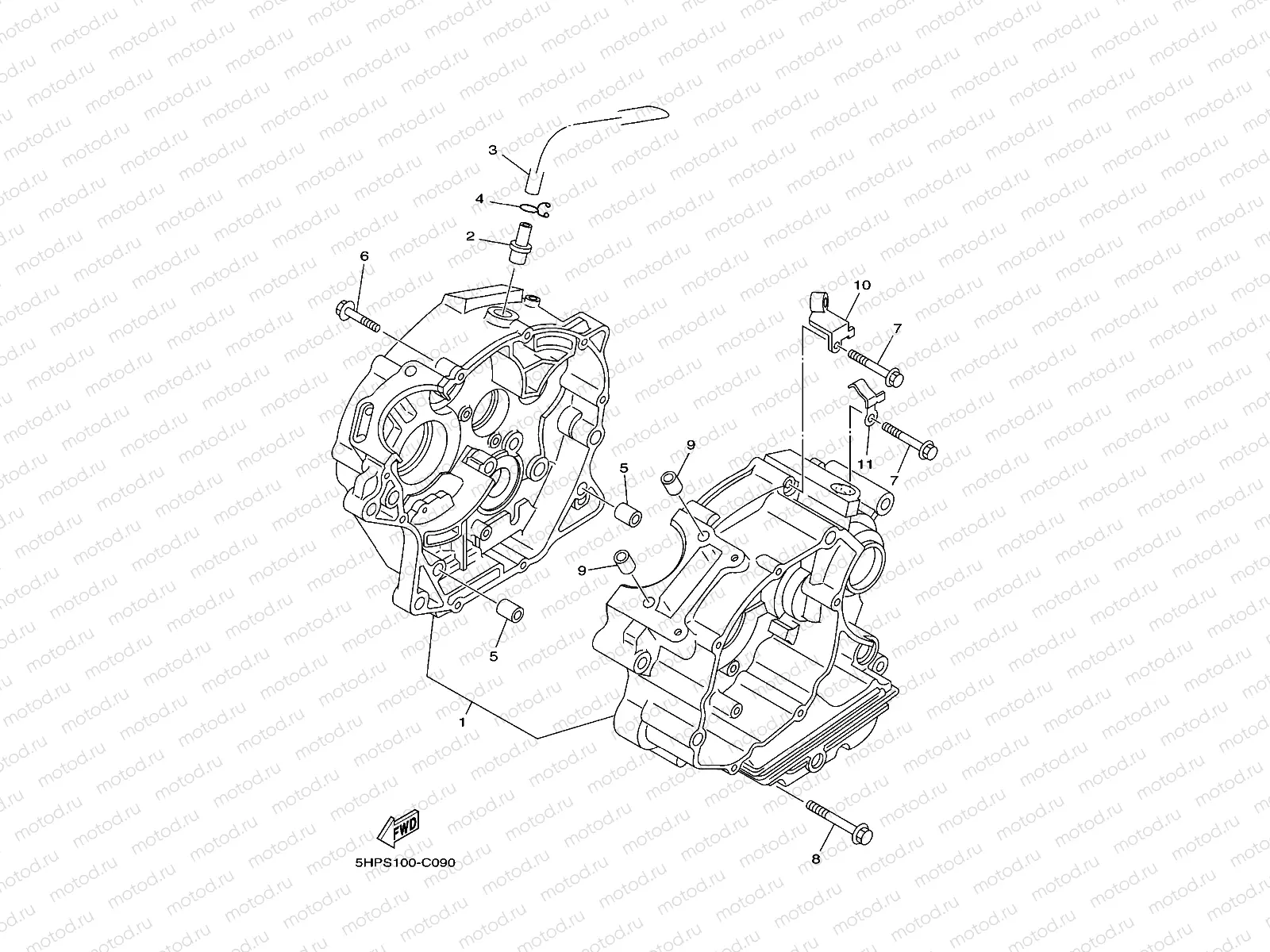 FIG. 9 CRANKCASE