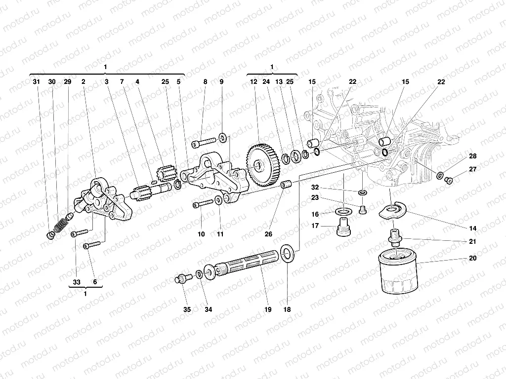 FILTERS AND OIL PUMP