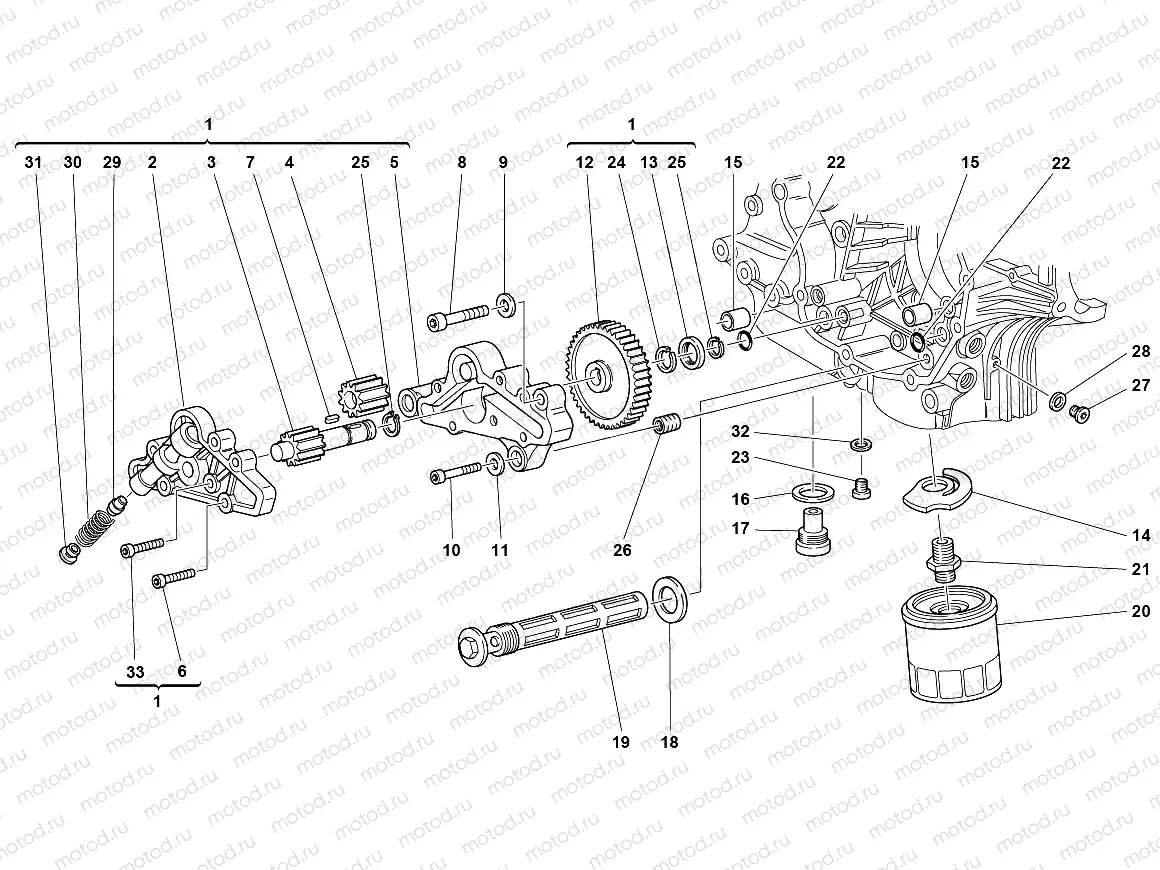 FILTERS AND OIL PUMP