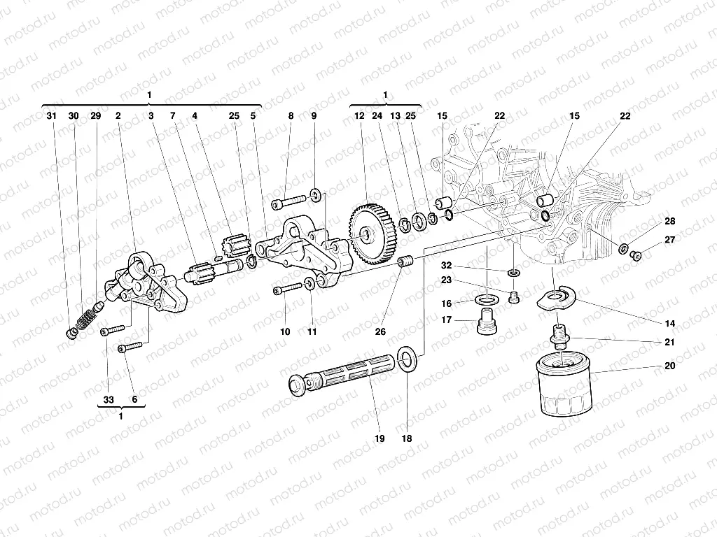 FILTERS AND OIL PUMP