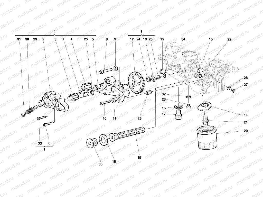 FILTERS AND OIL PUMP