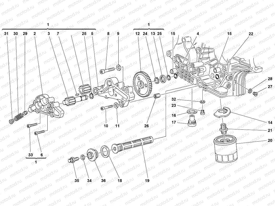FILTERS AND OIL PUMP