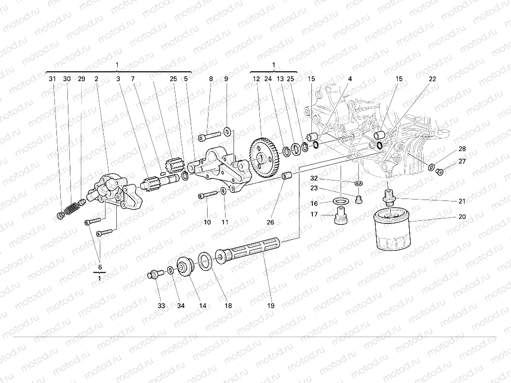 FILTERS AND OIL PUMP