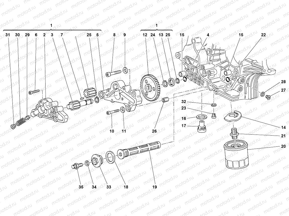 FILTERS AND OIL PUMP