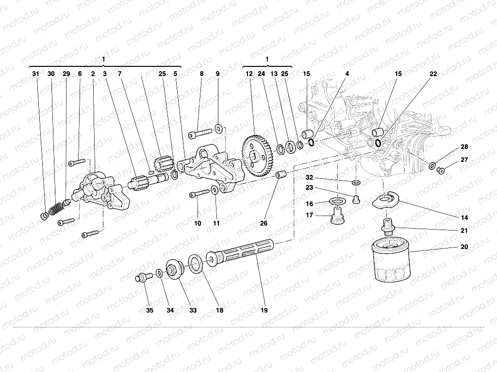 FILTERS AND OIL PUMP