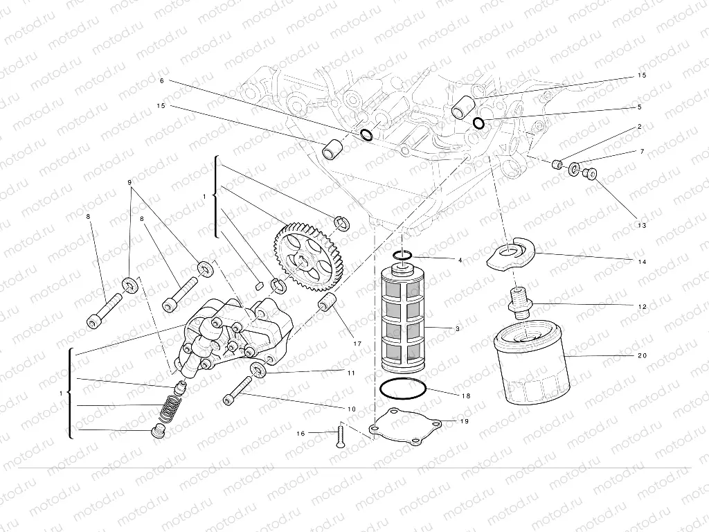 Filters and oil pump