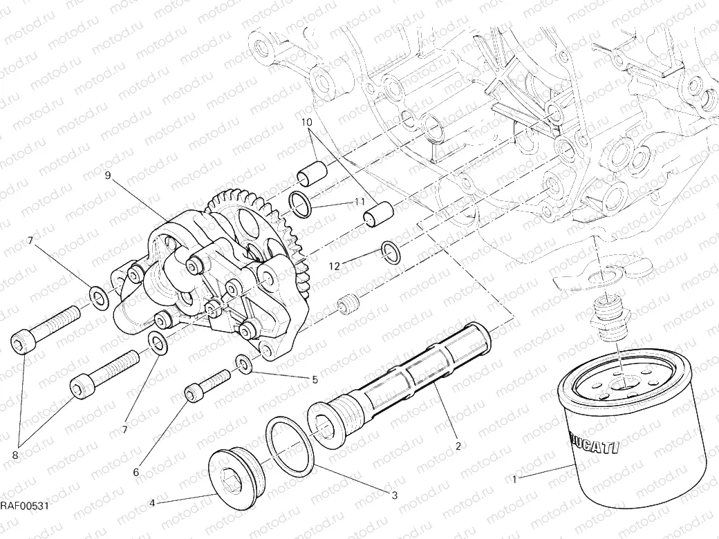 FILTERS AND OIL PUMP