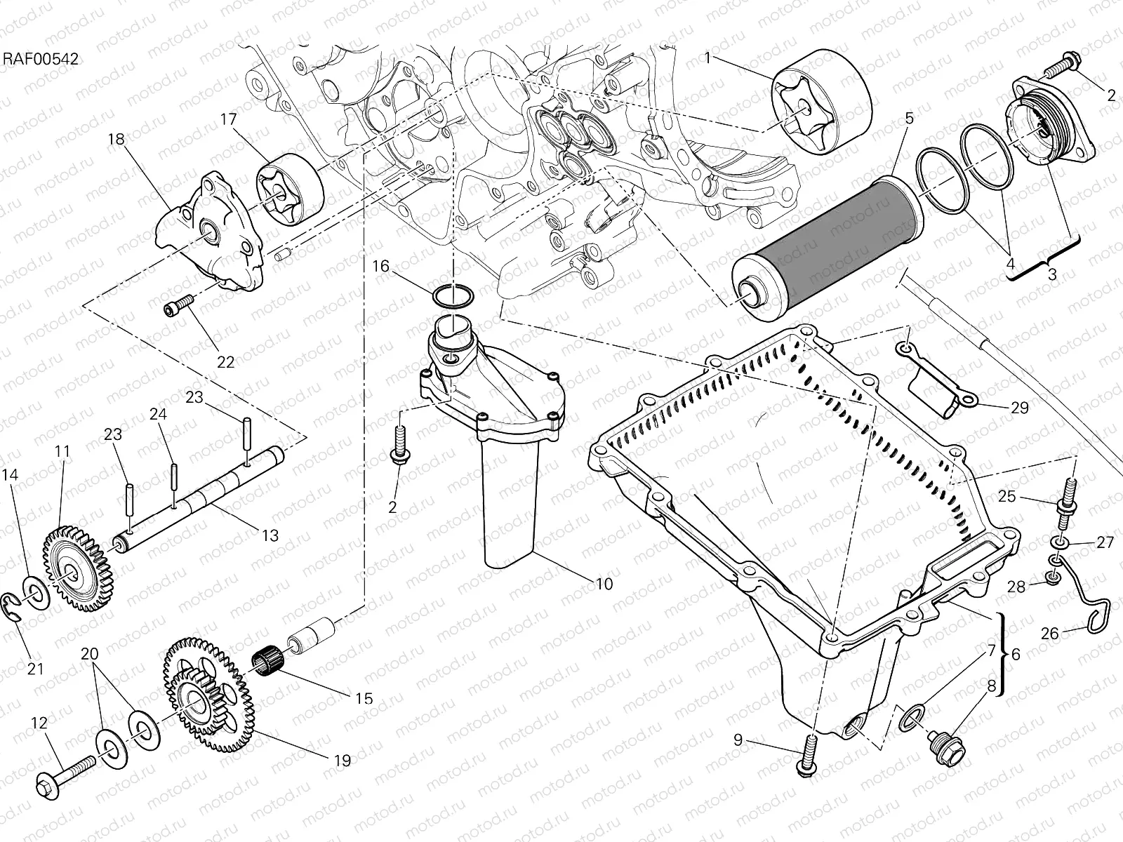 FILTERS AND OIL PUMP [MOD:959CORSE;XST:BLG,EUR,GSO,JAP]
