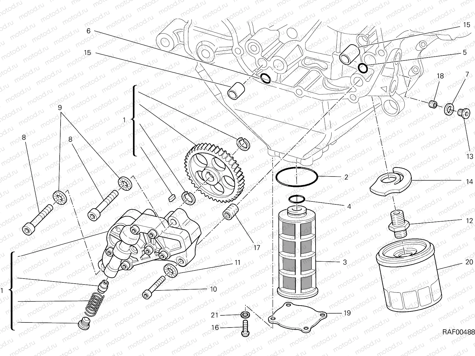 FILTERS AND OIL PUMP [MOD:M 1200]
