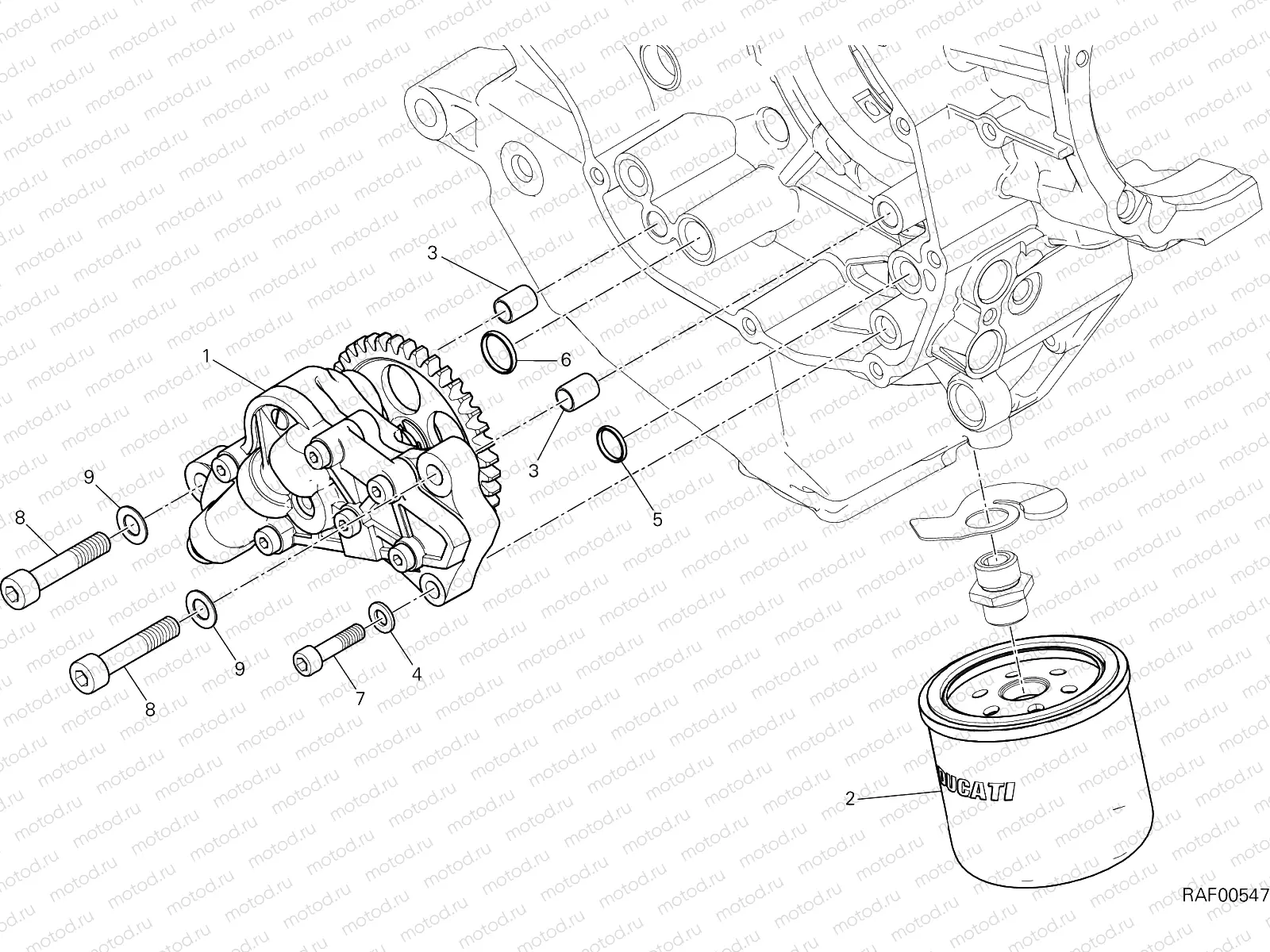 FILTERS AND OIL PUMP [MOD:M 1200R]