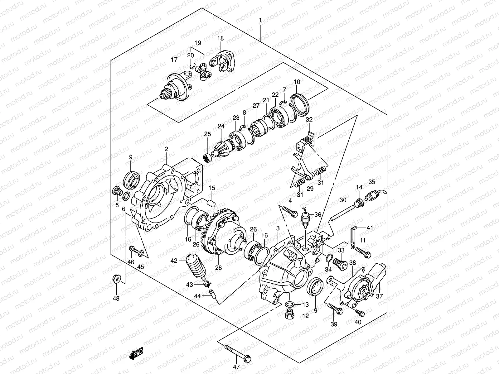 FINAL BEVEL GEAR (FRONT)('~05/10)