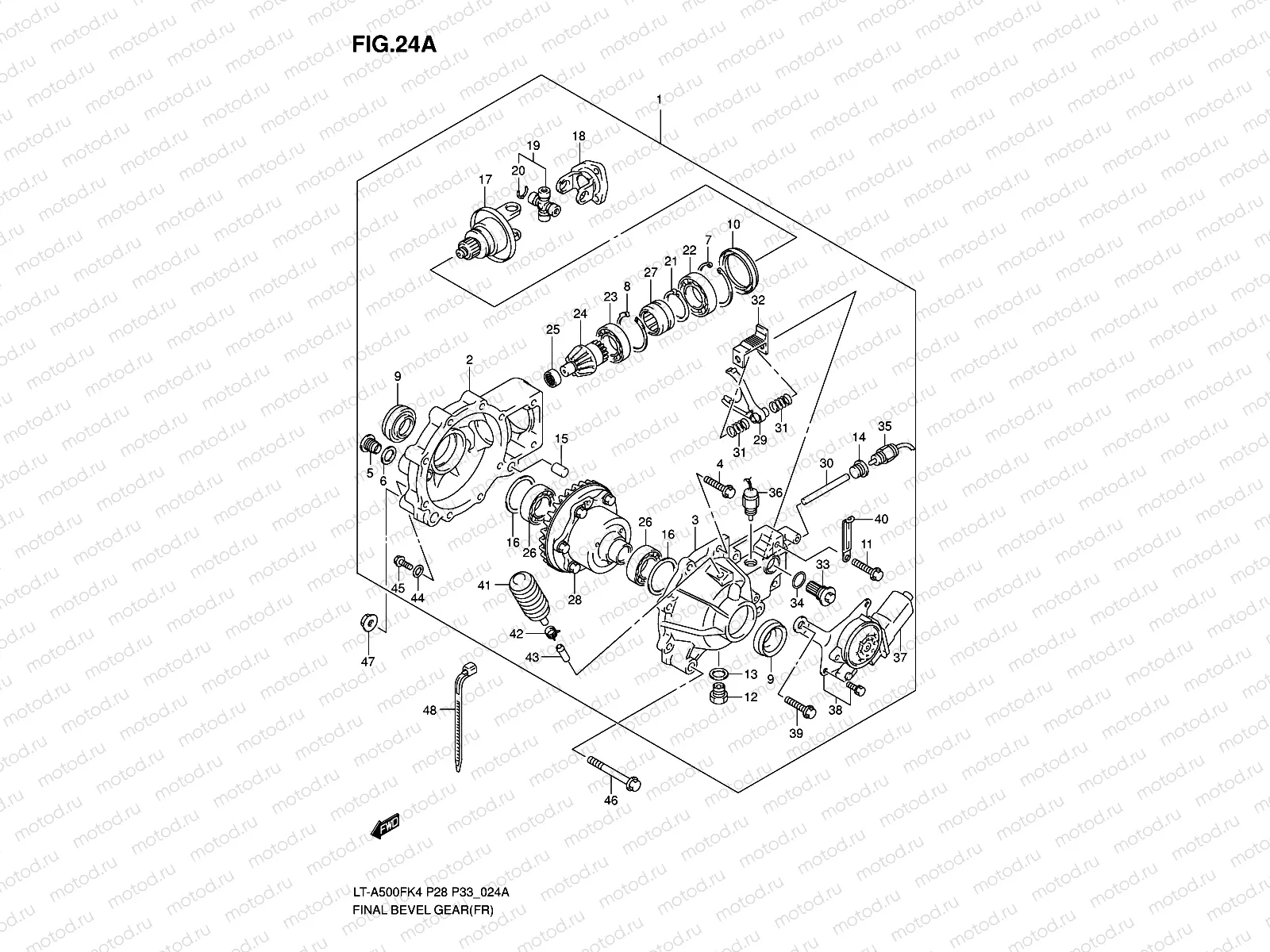 FINAL BEVEL GEAR (FRONT)('05/11~)