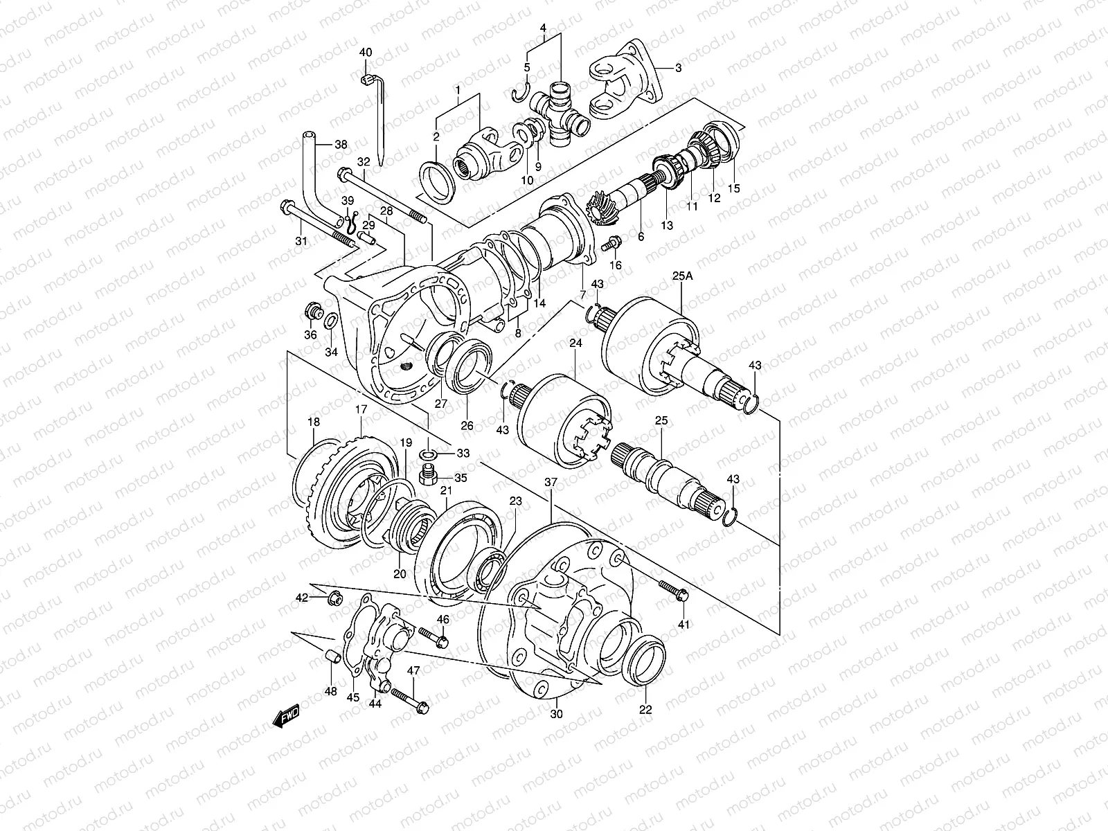 FINAL BEVEL GEAR (FRONT)(MODEL K1/K2)