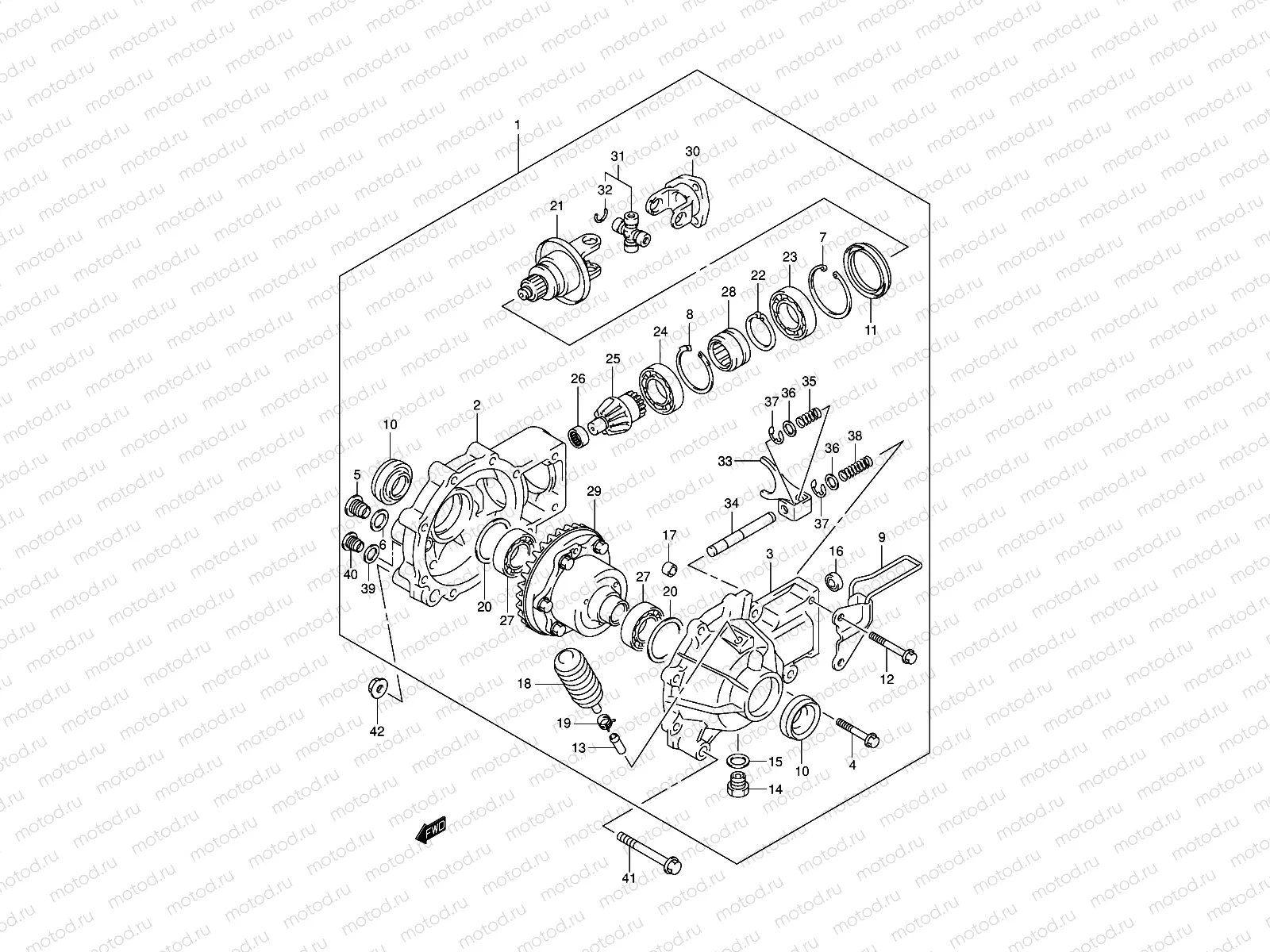 FINAL BEVEL GEAR (FRONT)(MODEL K3/K4)