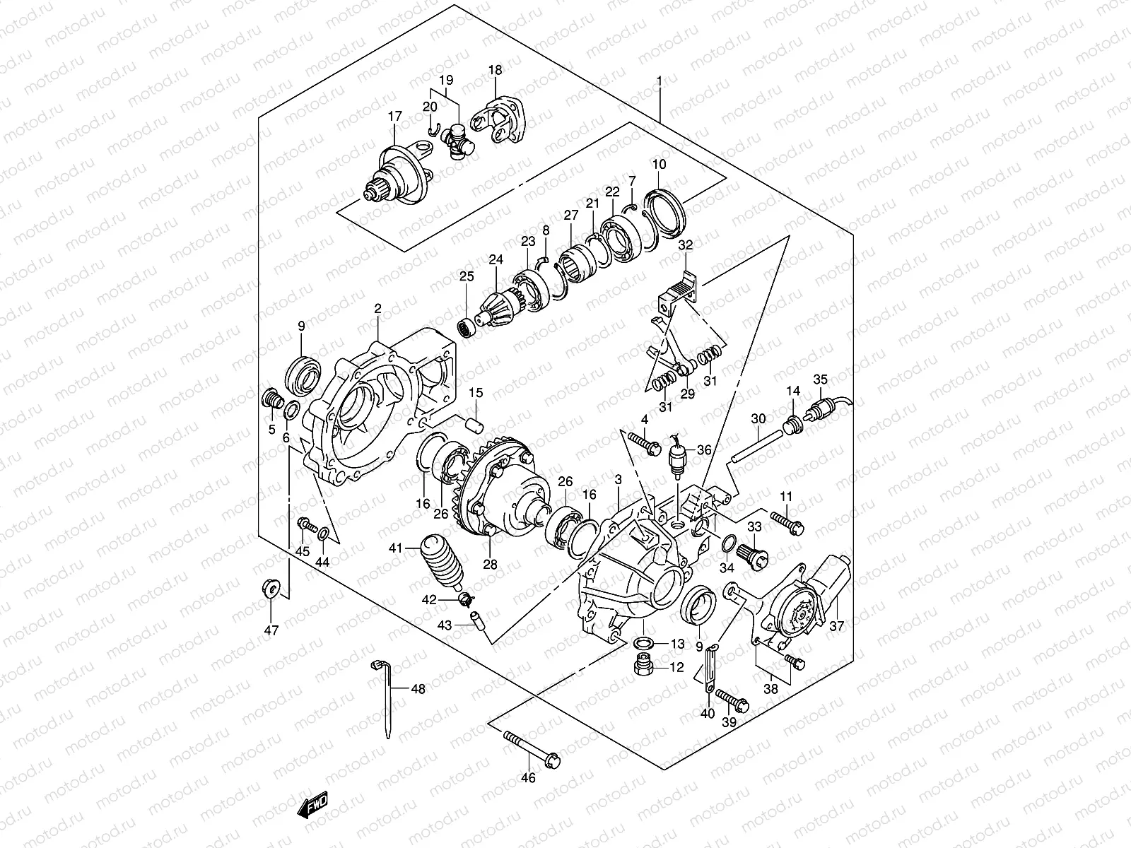 FINAL BEVEL GEAR (FRONT)(MODEL K4/K5/K6)