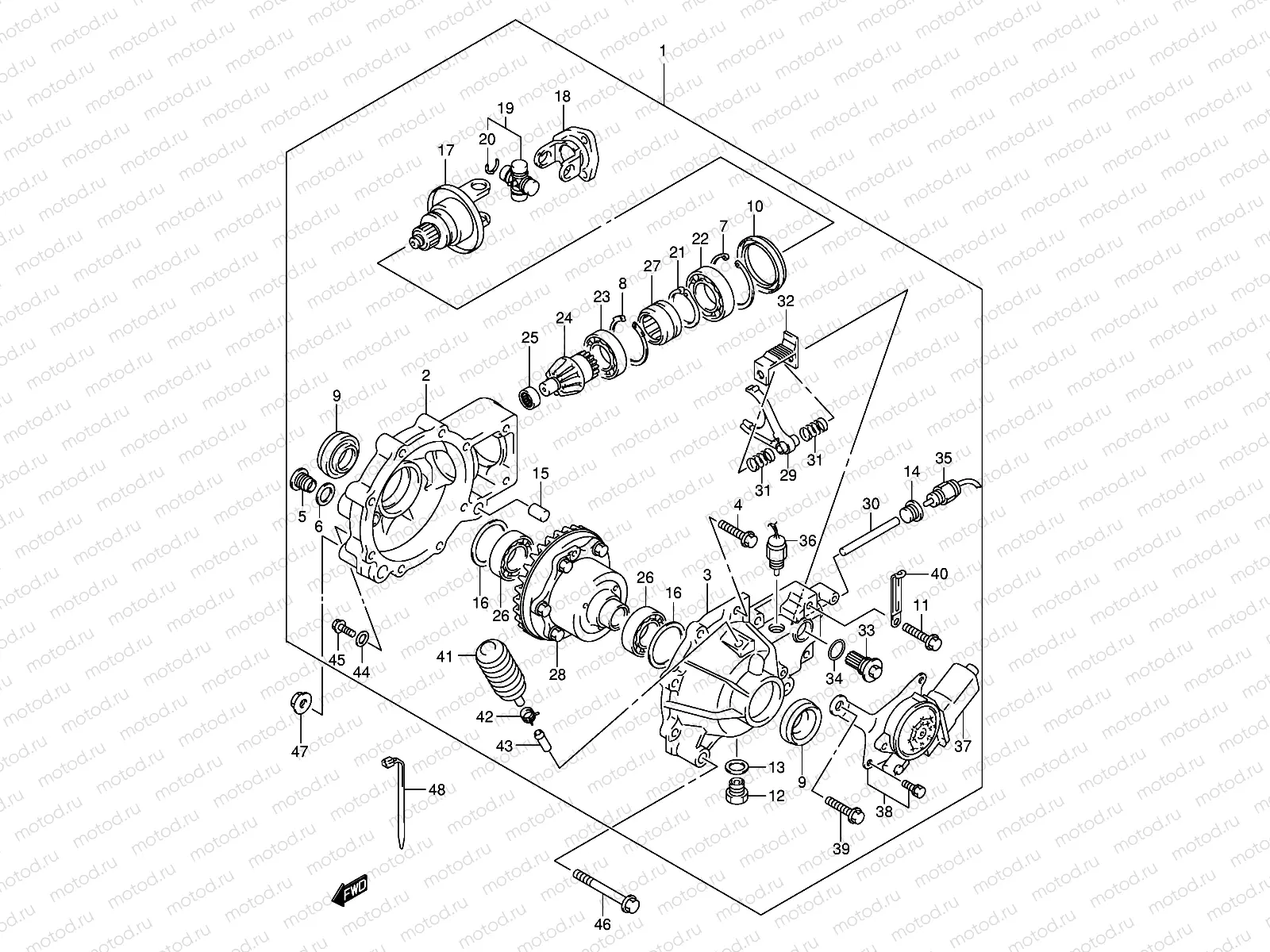 FINAL BEVEL GEAR (FRONT)(MODEL K4/K5/K6)