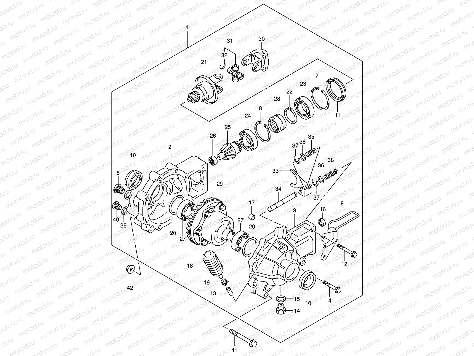 FINAL BEVEL GEAR (FRONT)(MODEL K4/K5/K6,F.NO.5SAAK46A3X102001~)
