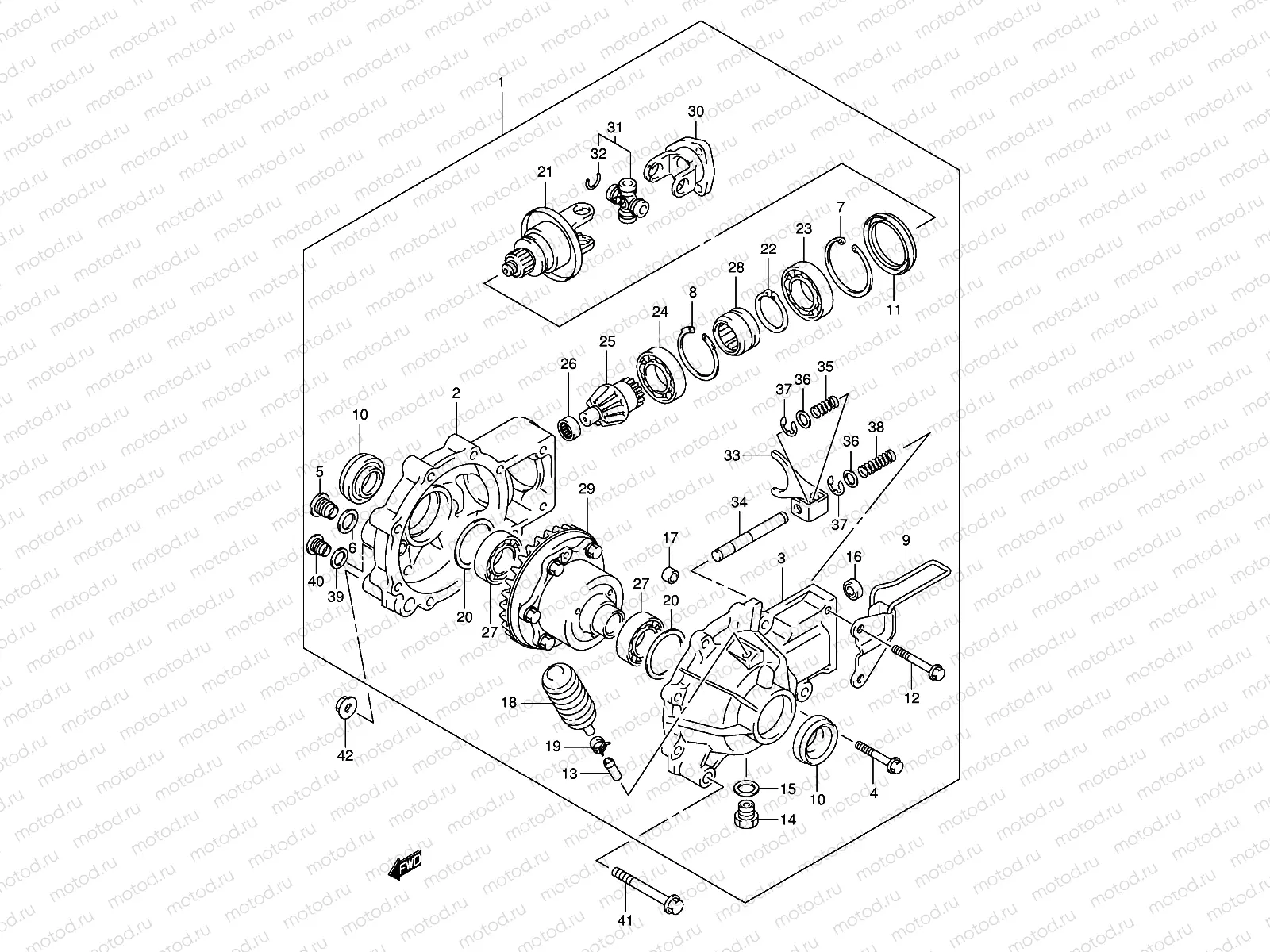 FINAL BEVEL GEAR (FRONT)(MODEL K5/K6 P24)