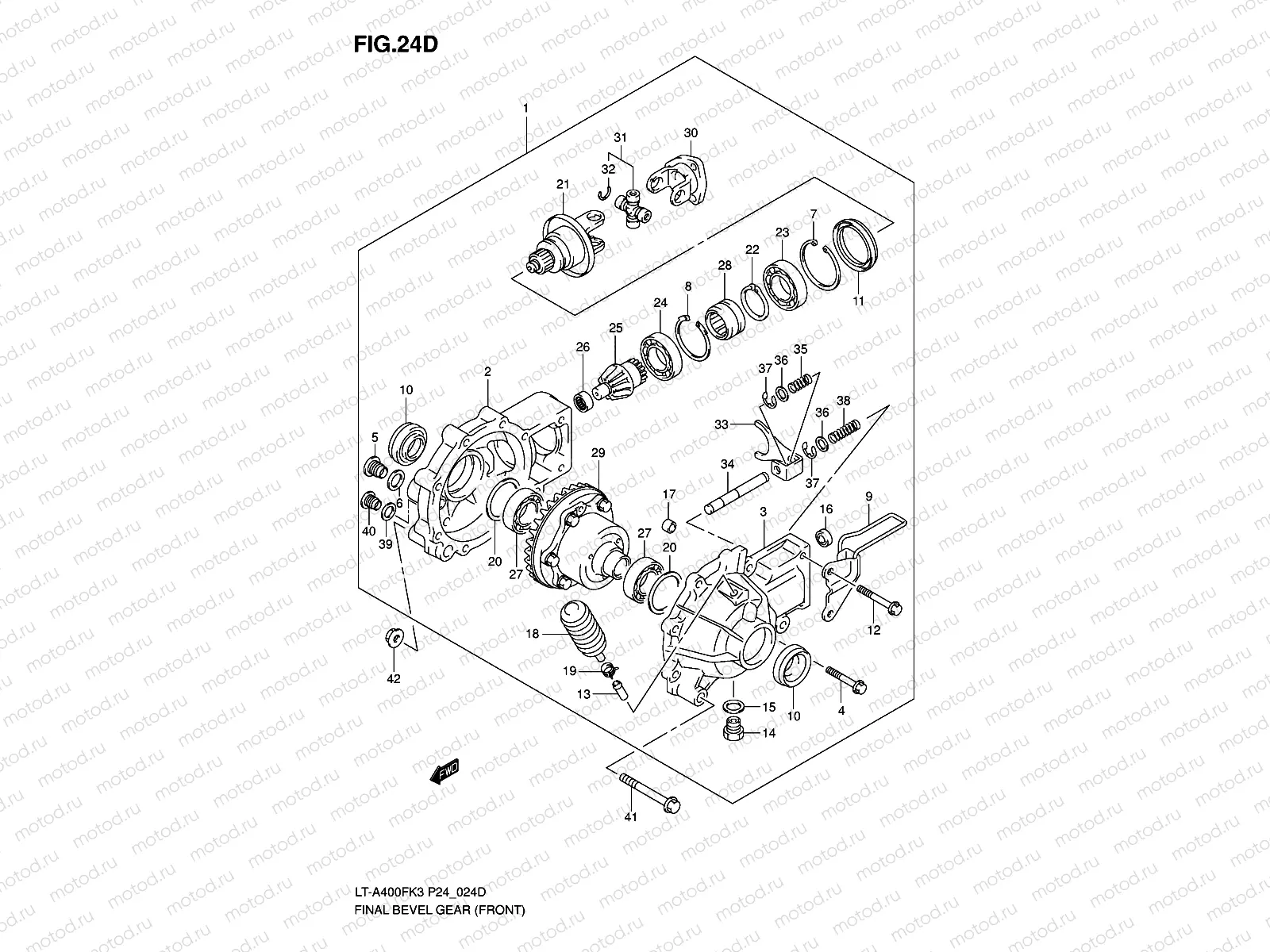 FINAL BEVEL GEAR (FRONT)(MODEL K7 P17)