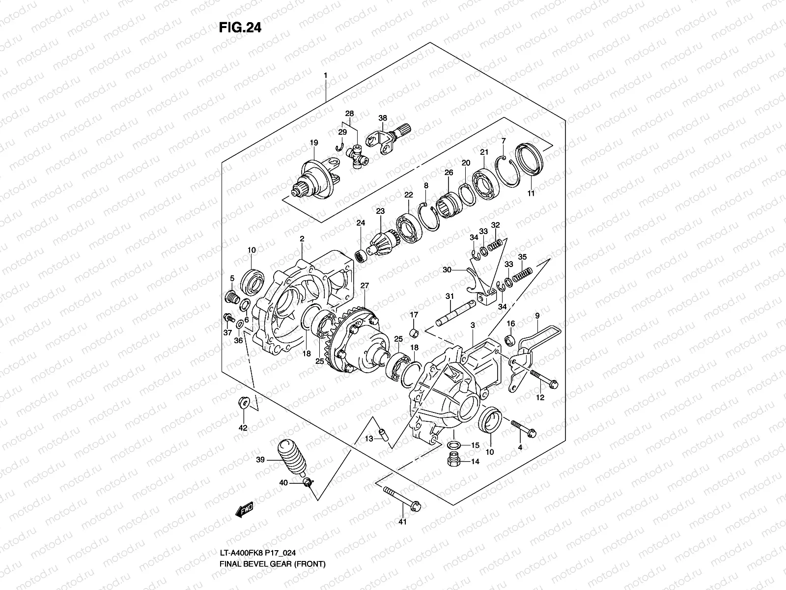 FINAL BEVEL GEAR (FRONT)(P17)