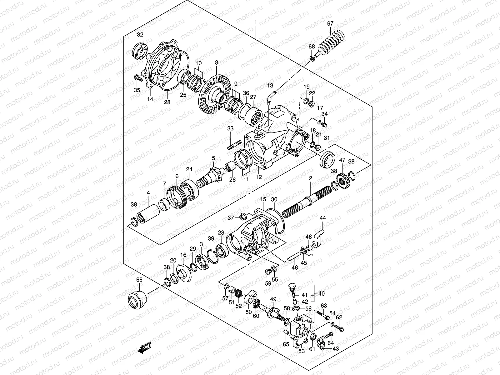 FINAL BEVEL GEAR (REAR)(~'04/8)
