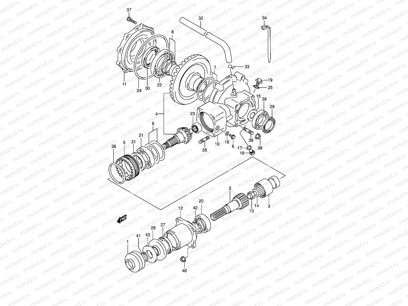 FINAL BEVEL GEAR (REAR)(MODEL K1/K2)