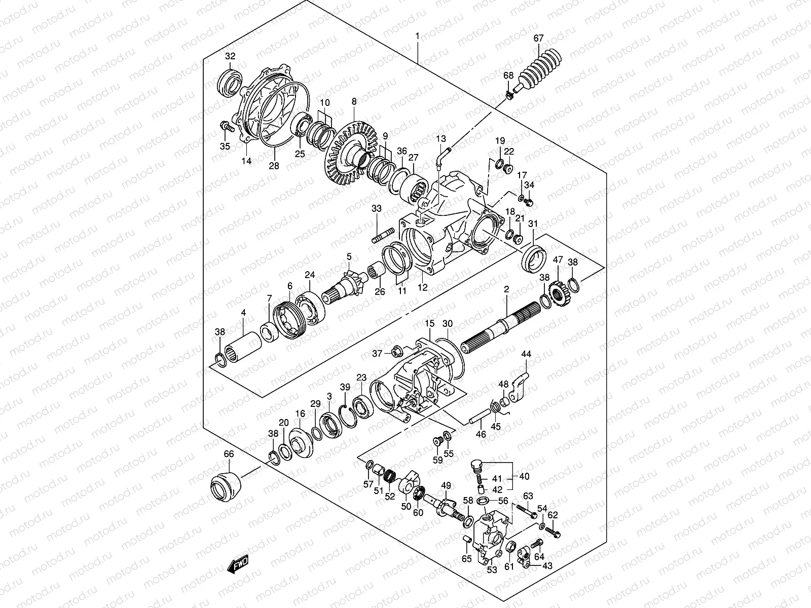 FINAL BEVEL GEAR (REAR)(MODEL K4)