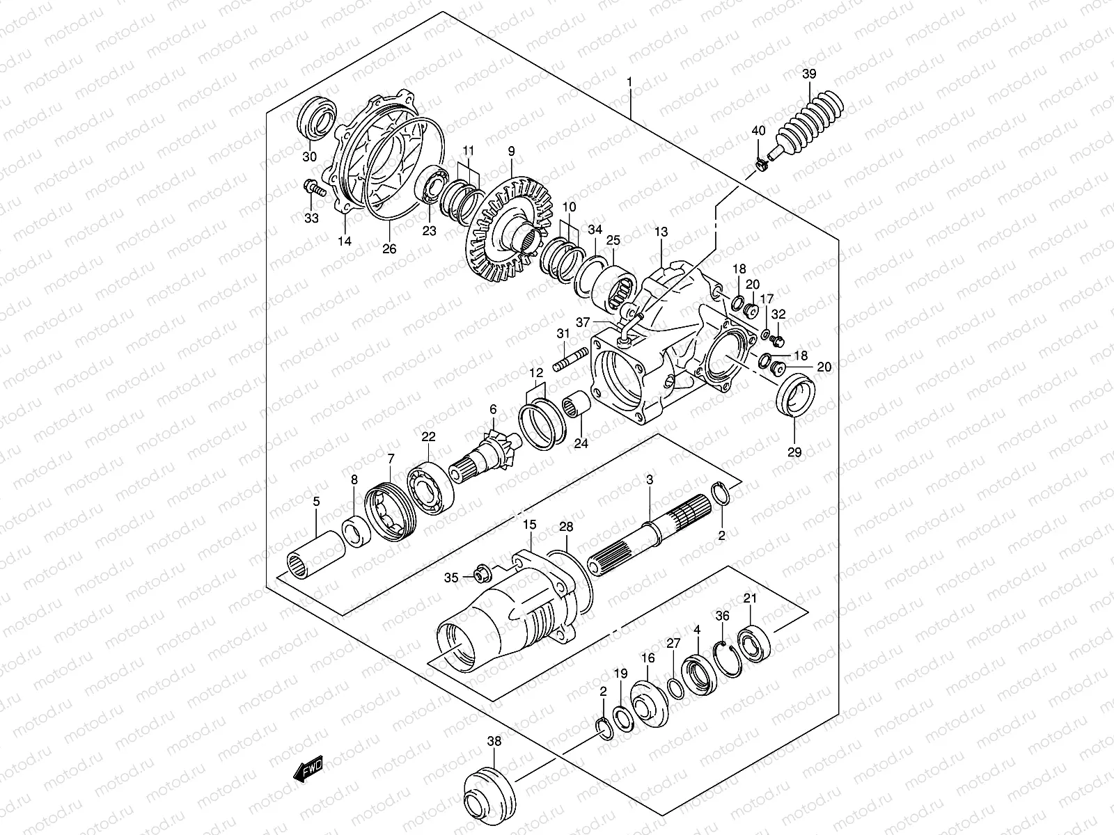 FINAL BEVEL GEAR (REAR)(MODEL K4/K5/K6/K7)