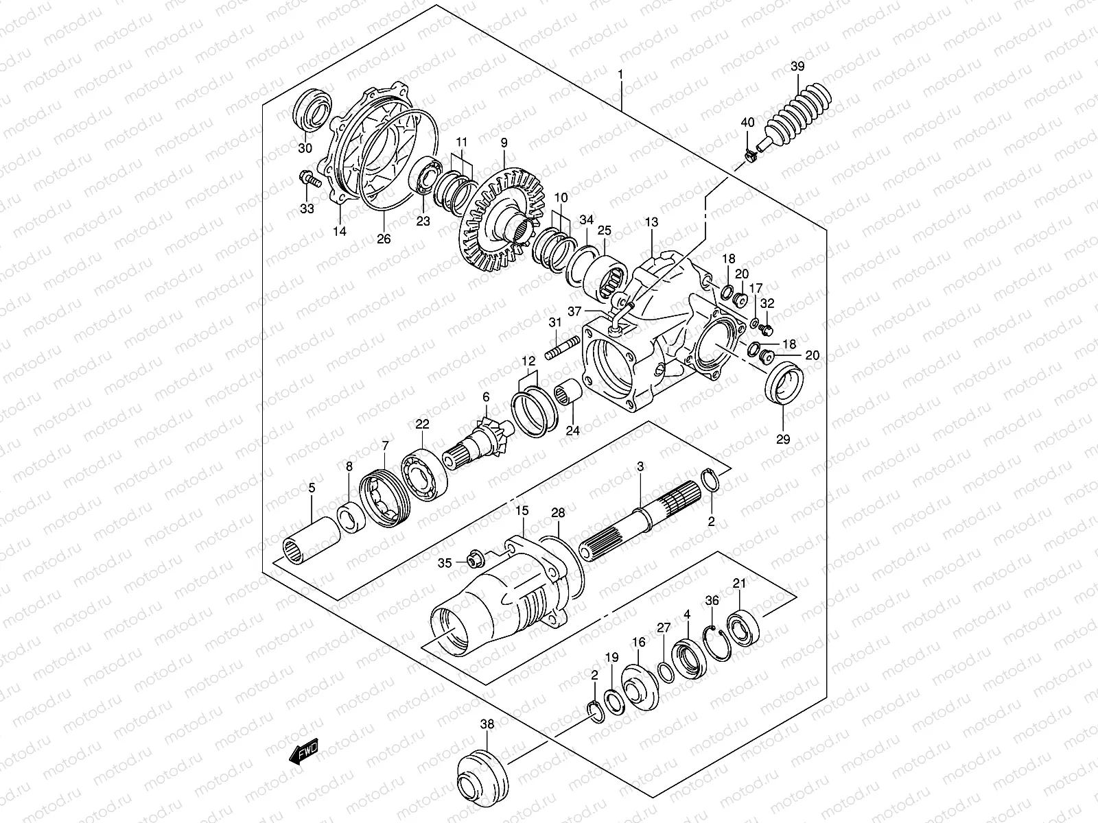 FINAL BEVEL GEAR (REAR)(MODEL K4/K5/K6/K7)